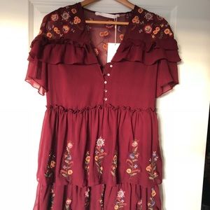 Zara cute fall ruffle dress!